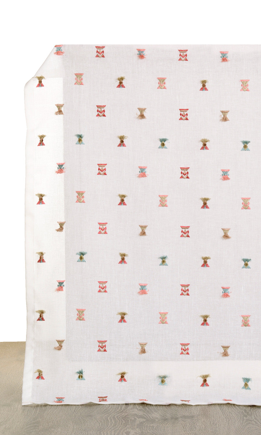 Semi Sheer Fabric Sample for Curtains & Drapes (Red/ Pink/ Beige/ Blue/ White)
