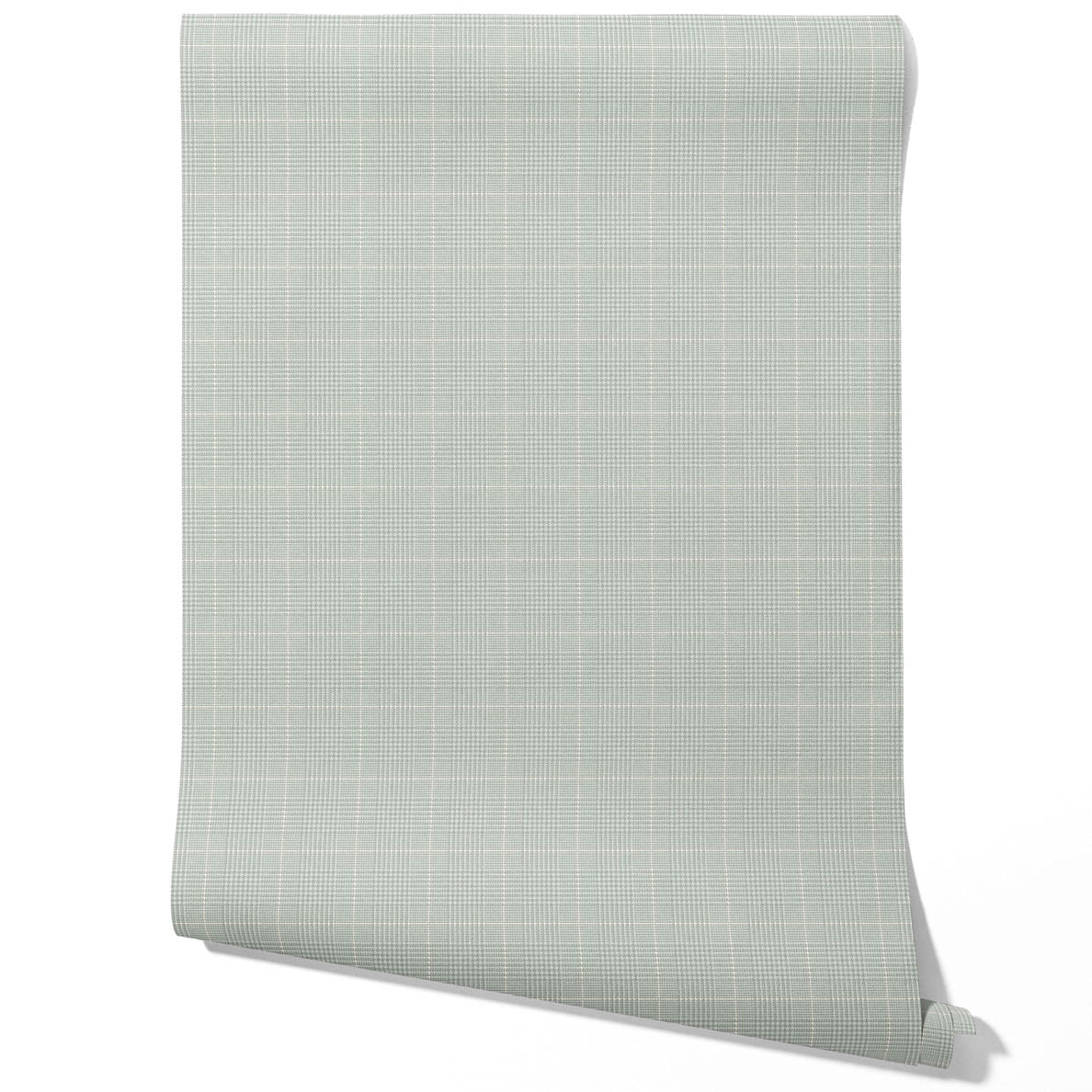 Neutral Plain/ Textured Check Bathroom Wallpaper (Sage Gray)