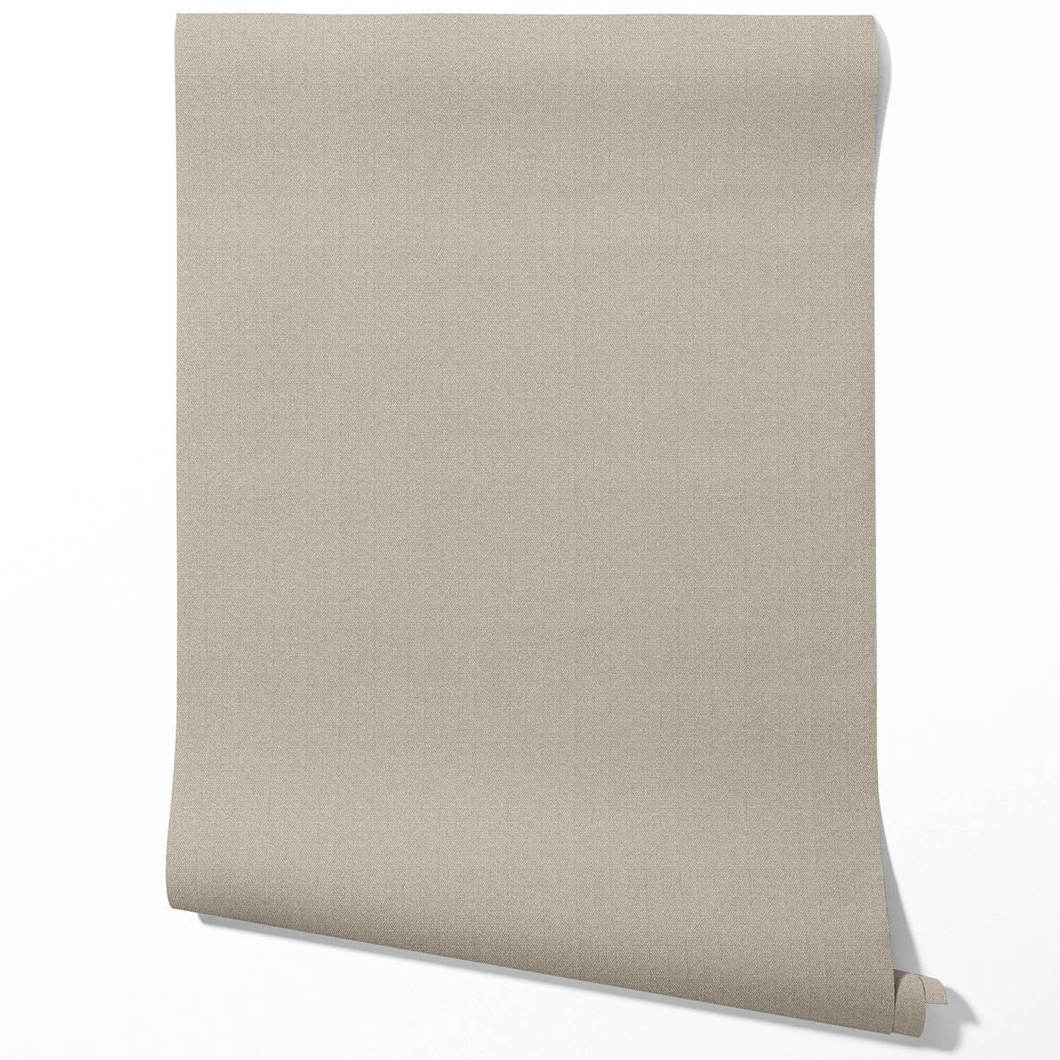 Neutral Herringbone Textured Bathroom Wallpaper (Warm Gray/ Taupe)