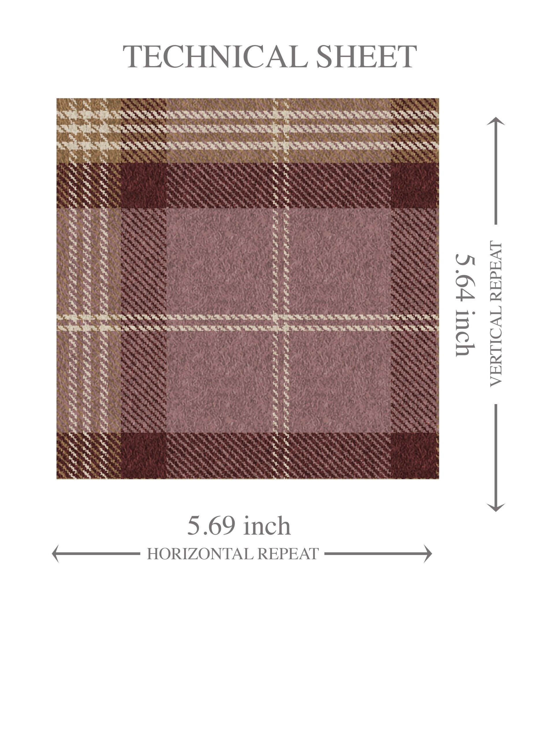 Geometric Plaid Checkered Kids Room Wallpaper Sample (Purple/ Mauve/ Pink/ Cream)