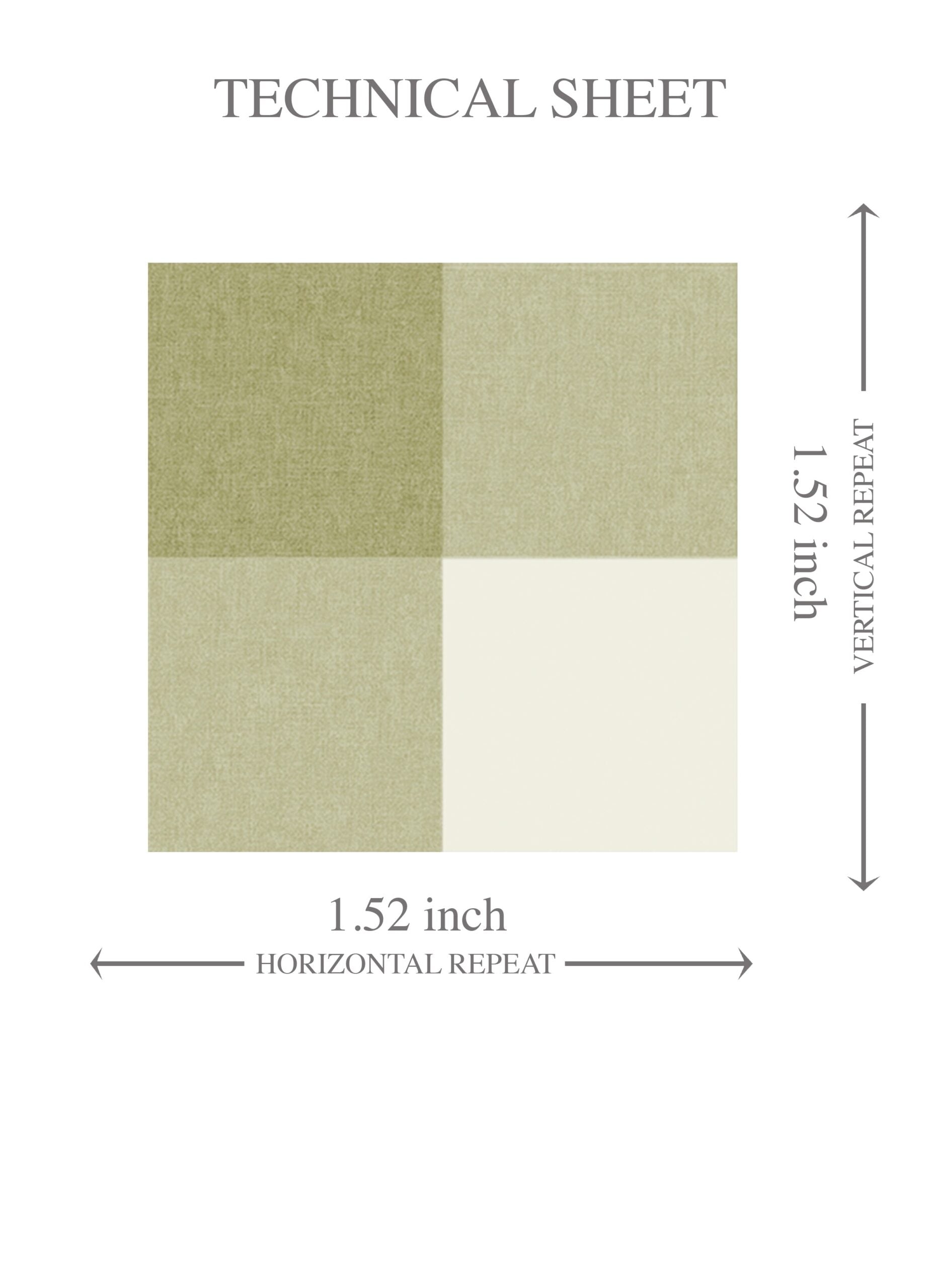 Geometric Gingham Checkered Kids Room Wallpaper Sample (Green)