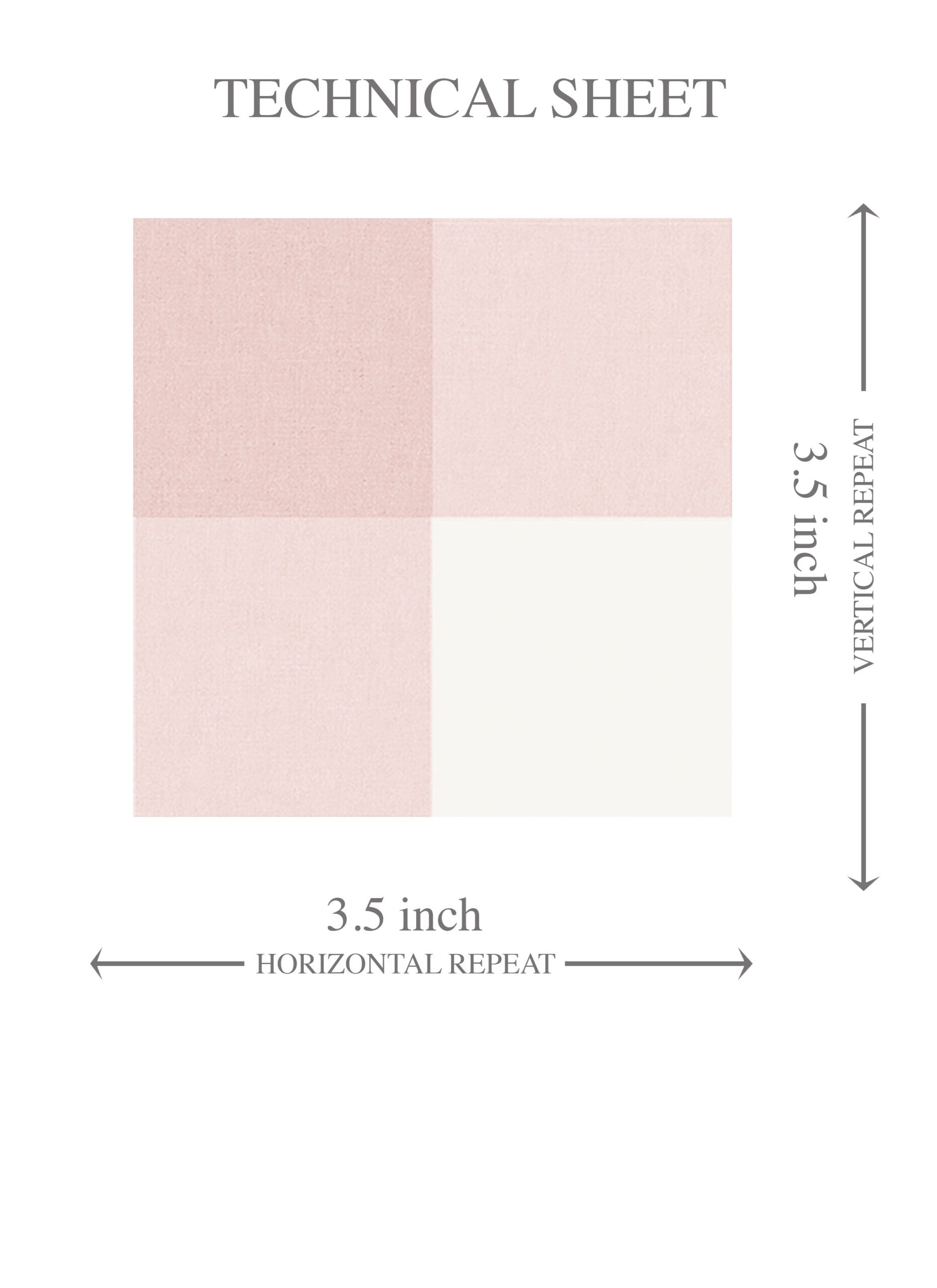 Geometric Gingham Checkered Kids Room Wallpaper (Baby Pink)