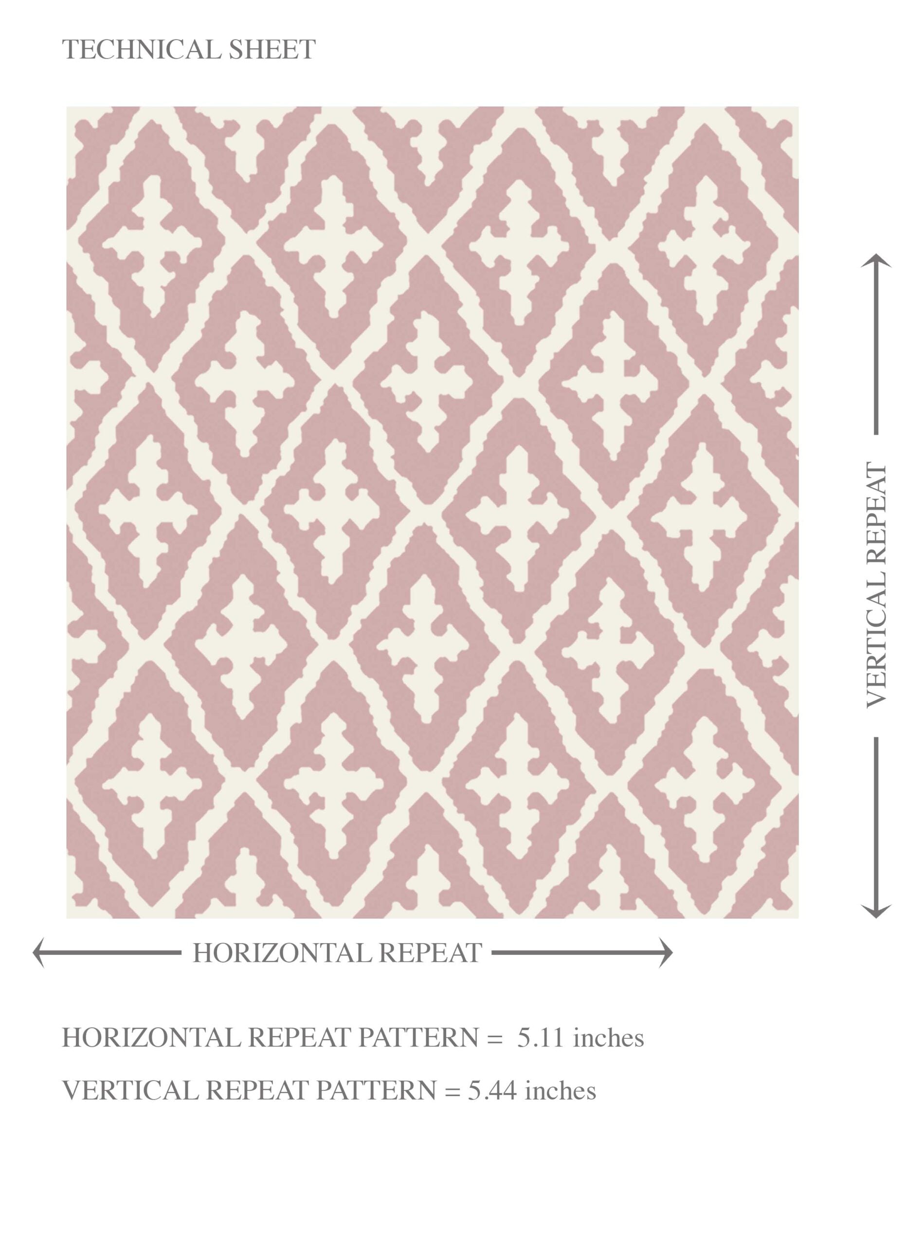 Geometric Diamond Lattice Kids Room Wallpaper (Pink/ White)