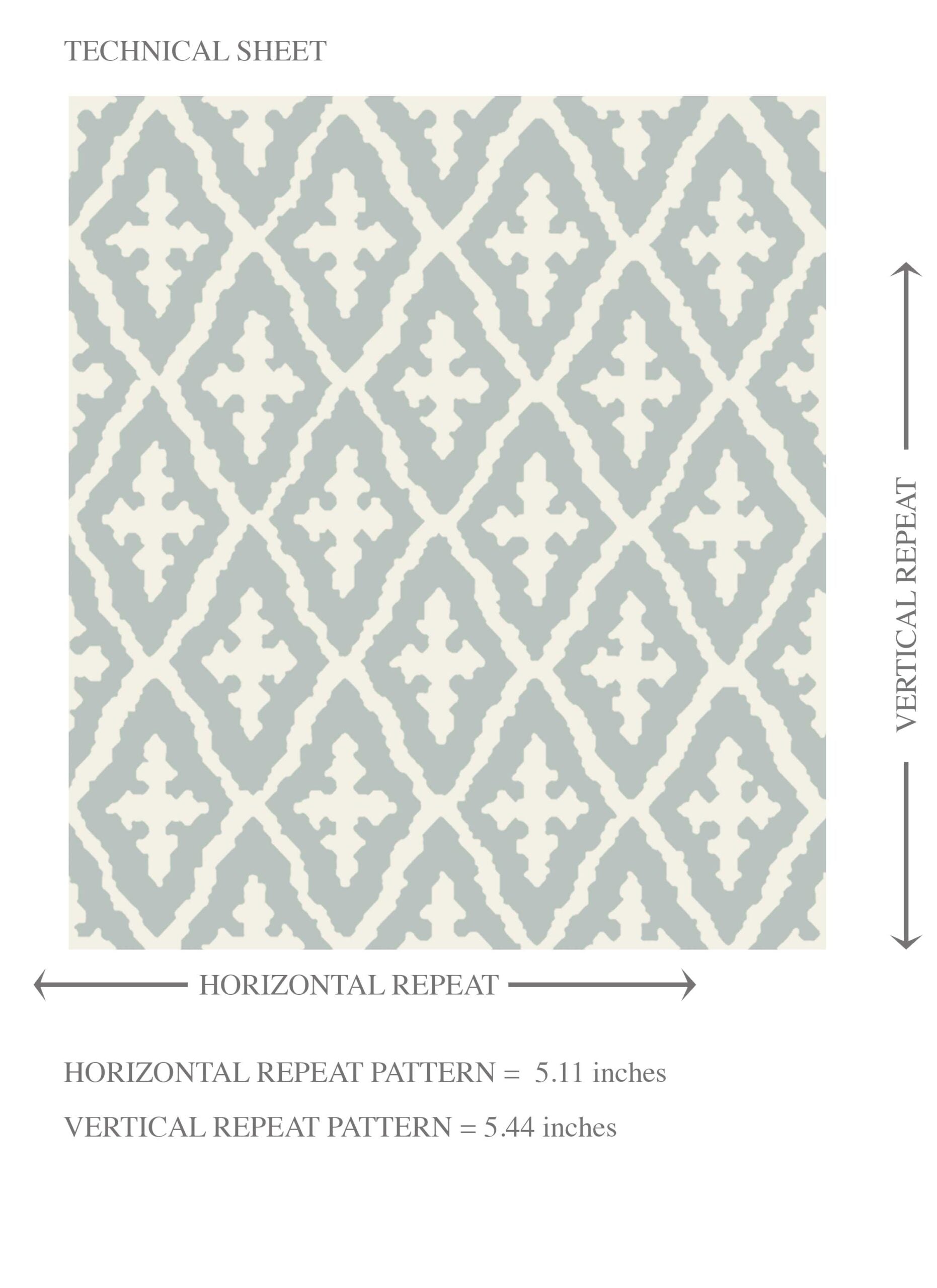 Geometric Diamond Lattice Kids Room Wallpaper Sample (Blue-Gray/ White)