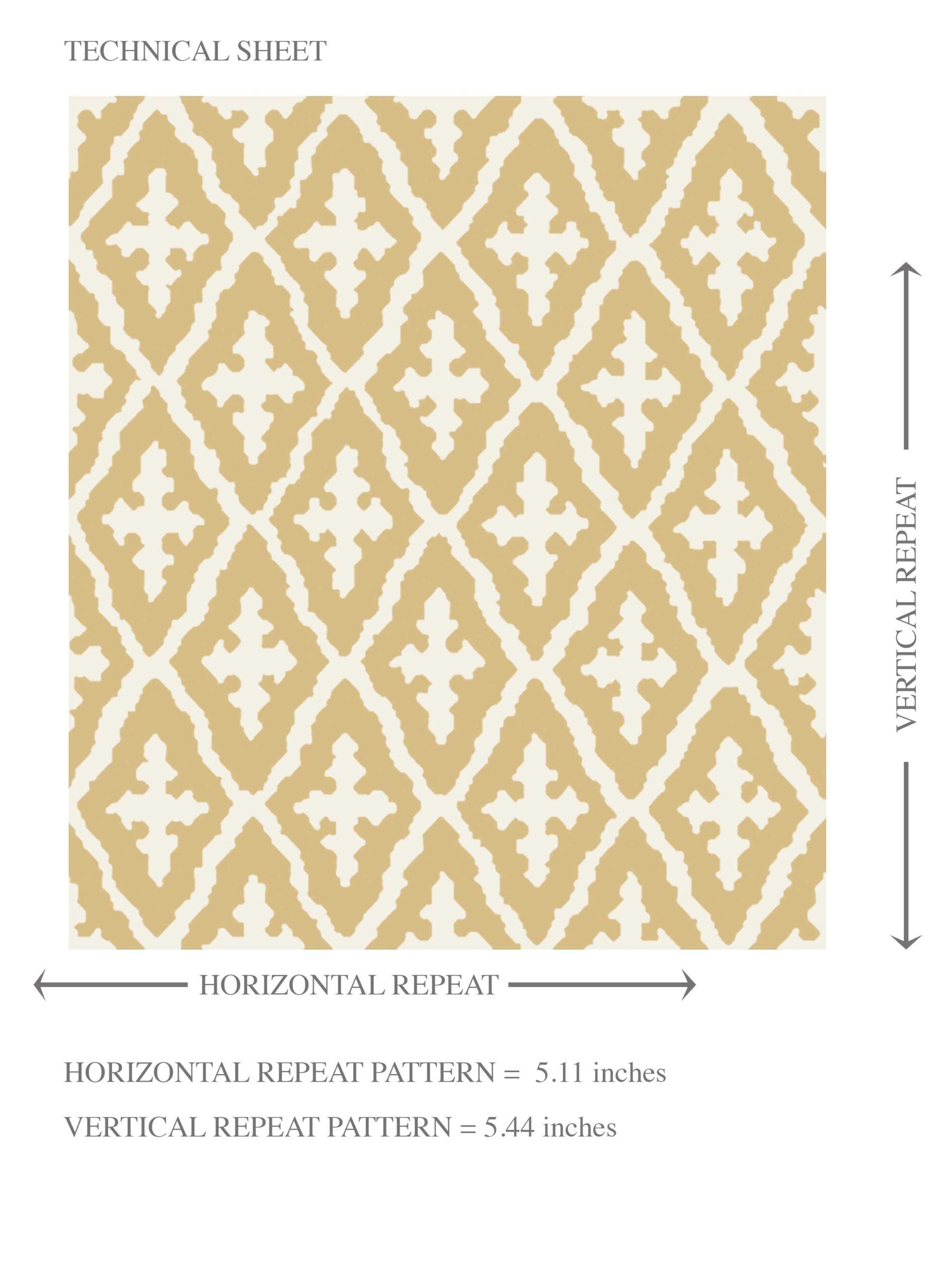 Geometric Diamond Lattice Kids Room Wallpaper Sample (Yellow/ White)