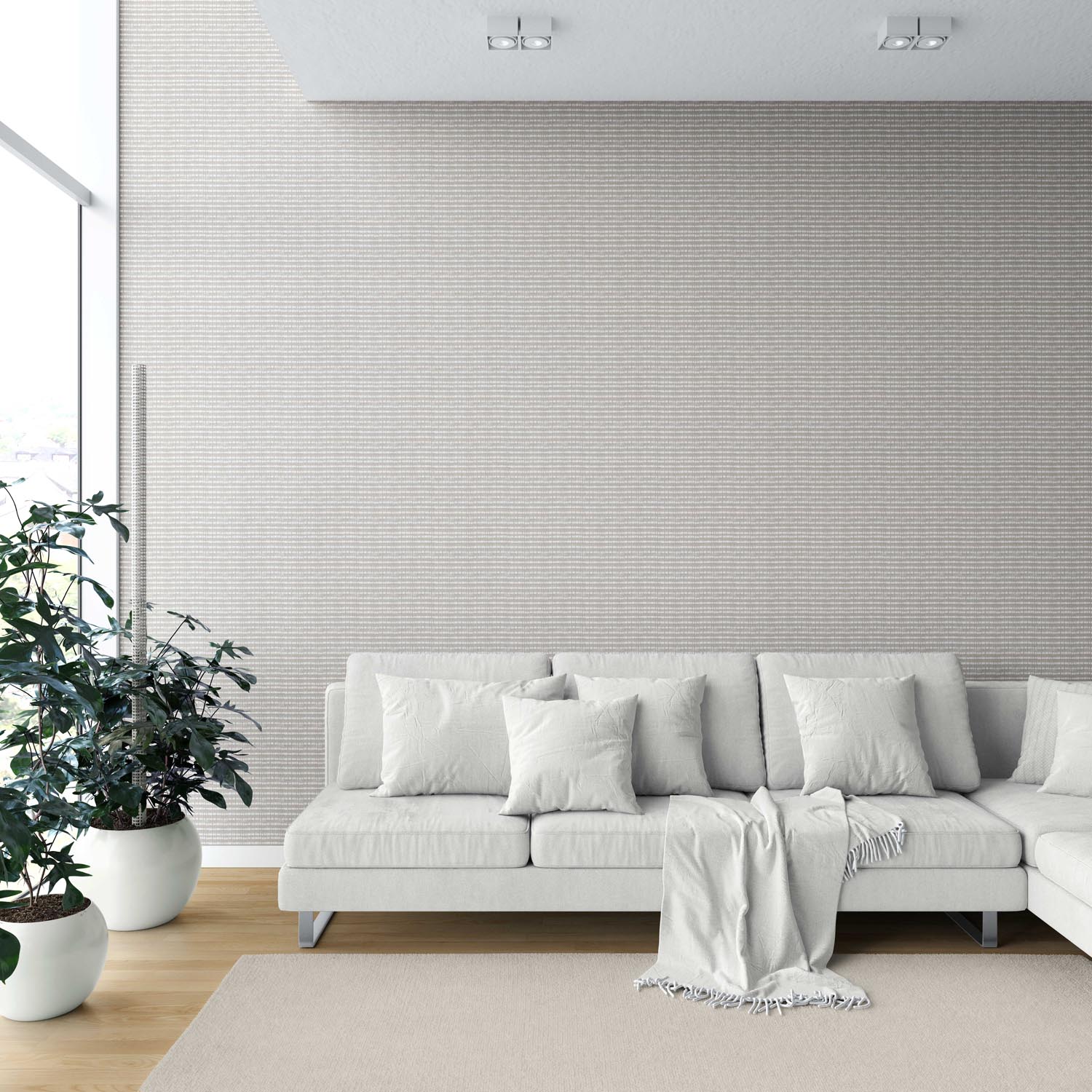 Textured Shibori Effect Striped Shower Toilet Wallpaper Sample (Gray/ White)