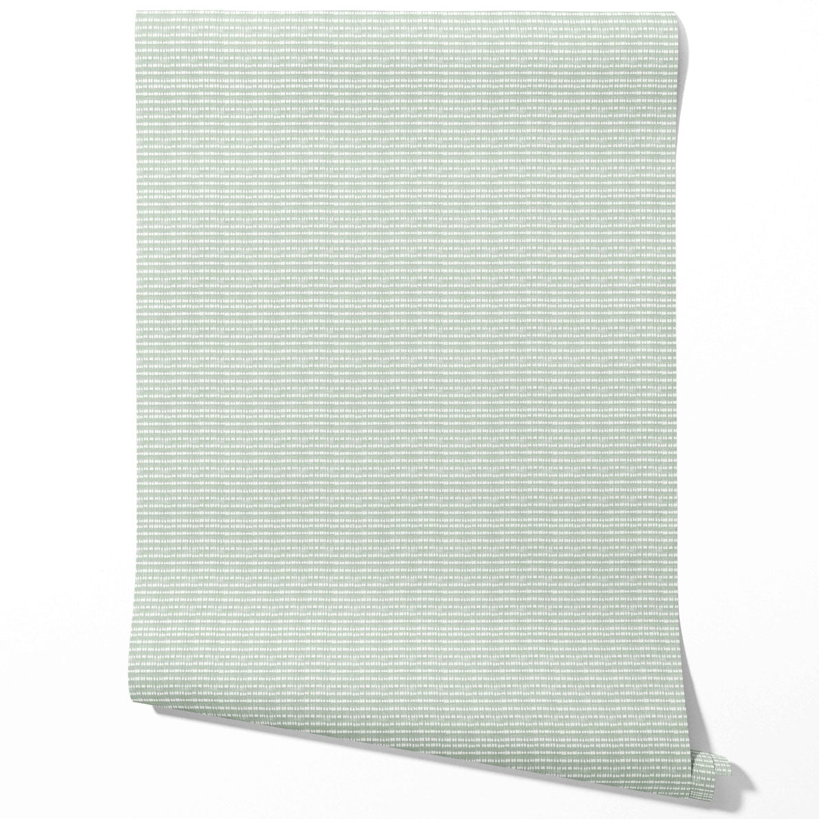 Textured Shibori Effect Striped Kitchen Wallpaper Sample (Green/ White)