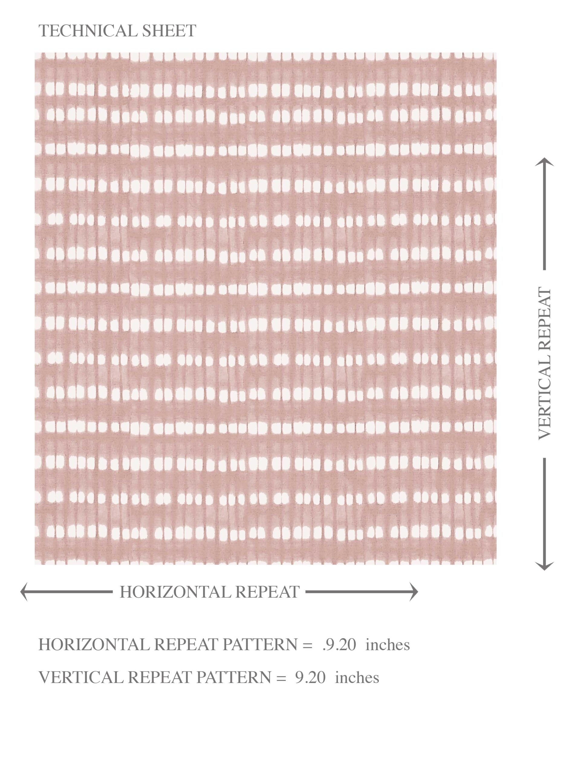 Textured Shibori Effect Striped Kids Room Wallpaper (Pink/ White)