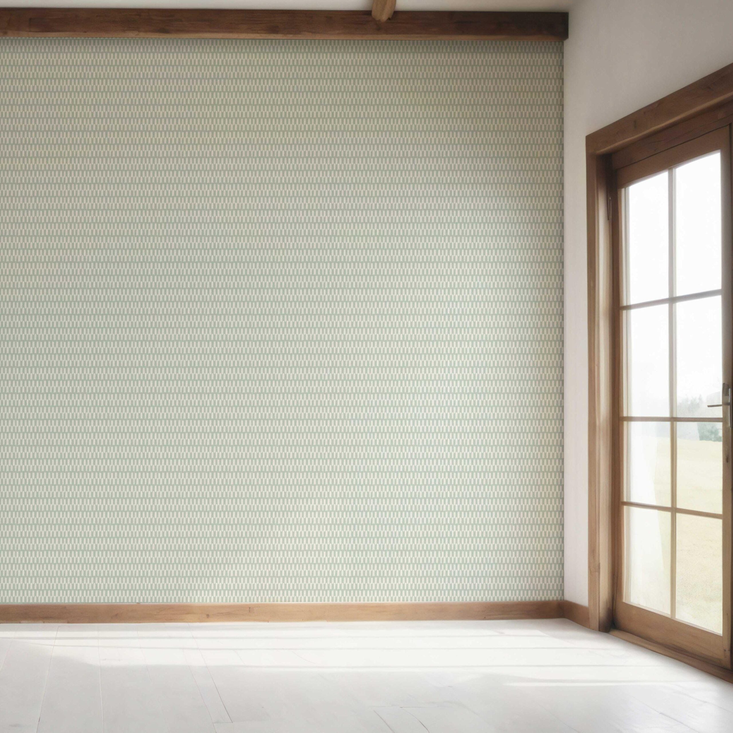 Modern Geometric Micro-Print Bedroom Wallpaper (Duck Egg Blue/ White)