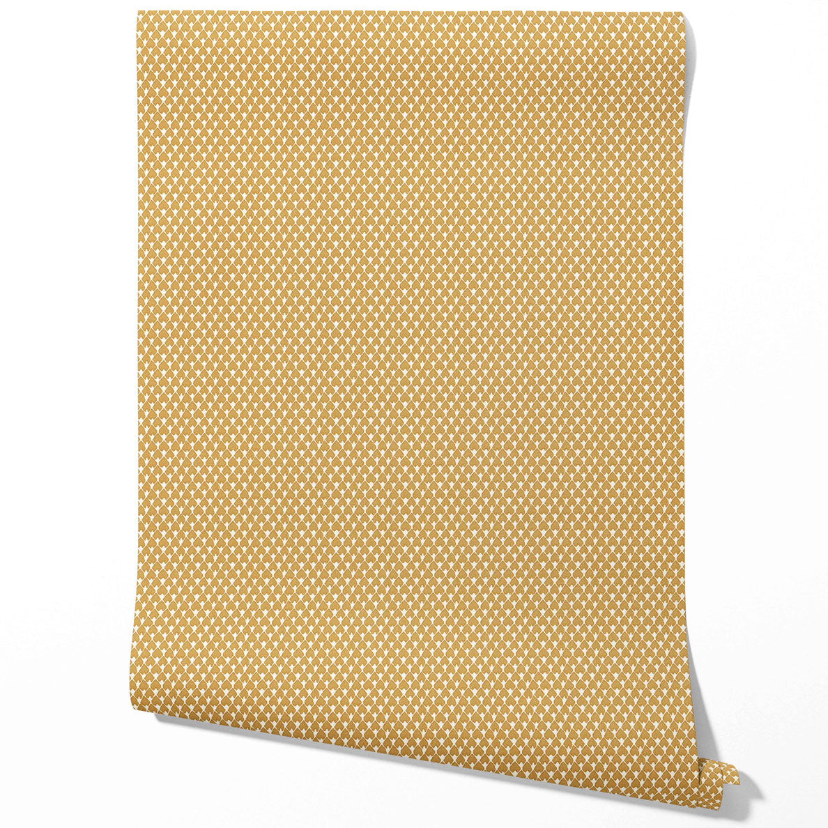 Small-Scale Geometric Print Kitchen Wallpaper (Yellow/ White)
