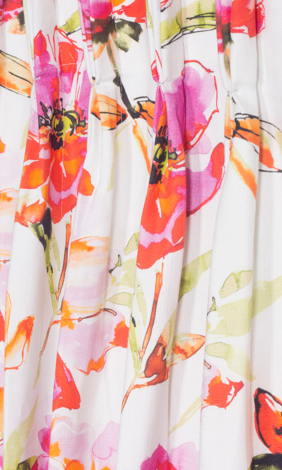 Floral Cotton Window Treatments Fabric By the Metre (Pink/ Purple)