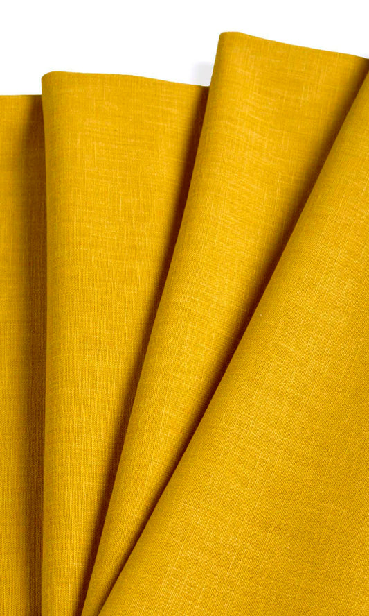 Poly-Cotton Blend Curtains (Yellow)