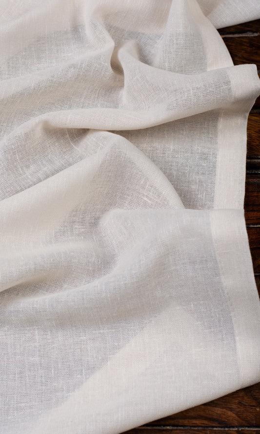 Plain Sheer Drapery (Parchment White)