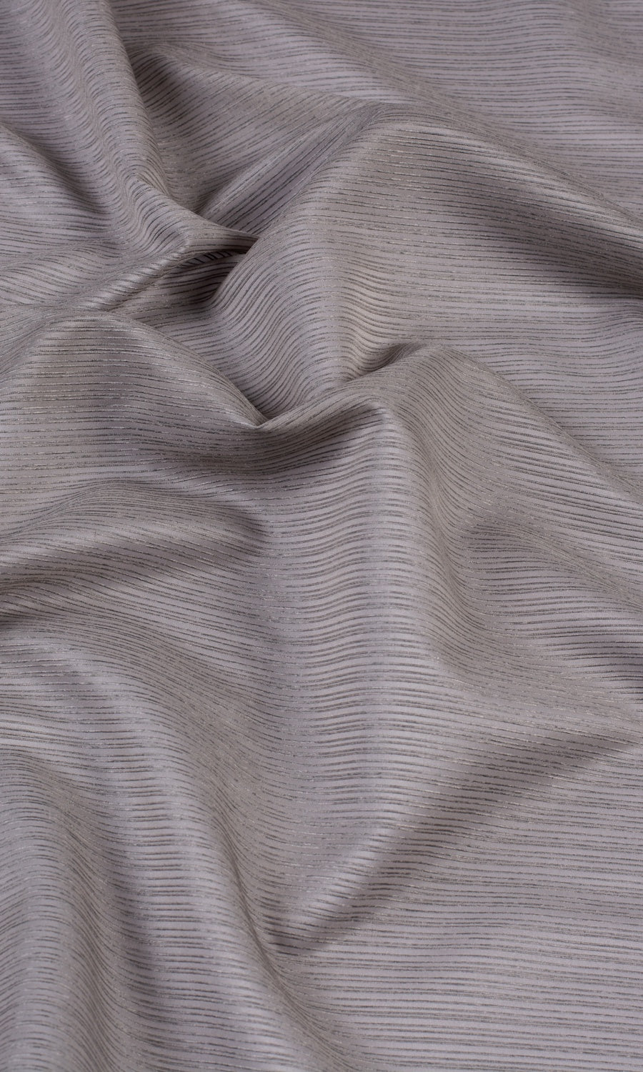 Striped Sheer Fabric Material By the Yard (Coffee Brown)