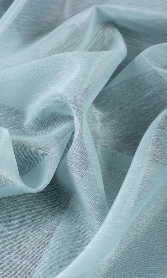Textured Sheer/ Voile Drapes (Light Blue)