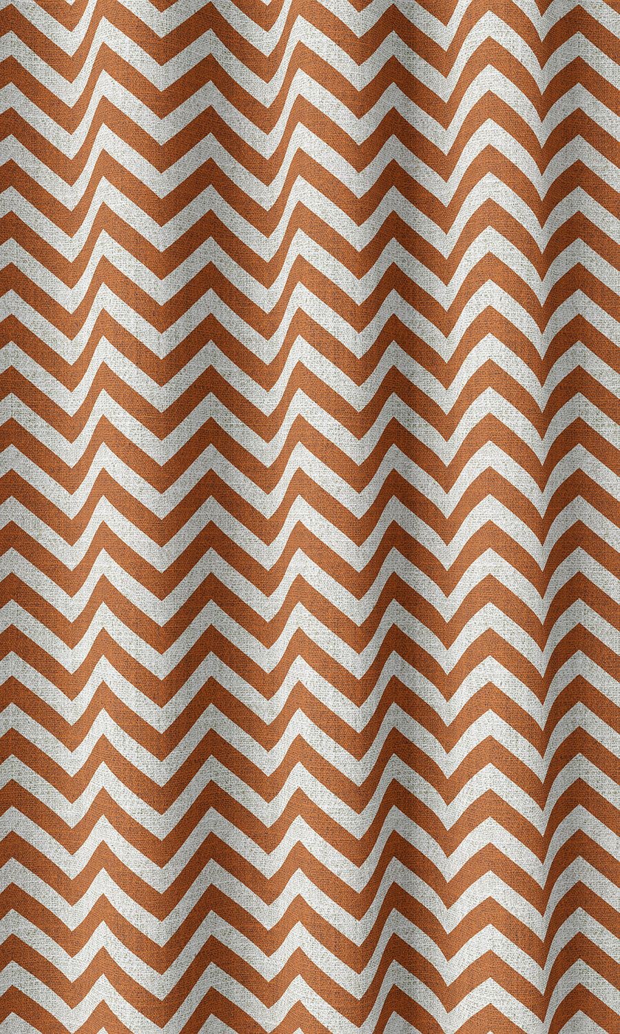 Chevron Print Home Décor Fabric Sample (Burnt Orange/ White)