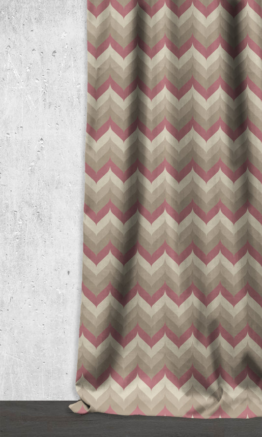 Light Blocking Home Décor Fabric Sample (Pink/ Grey/ White)
