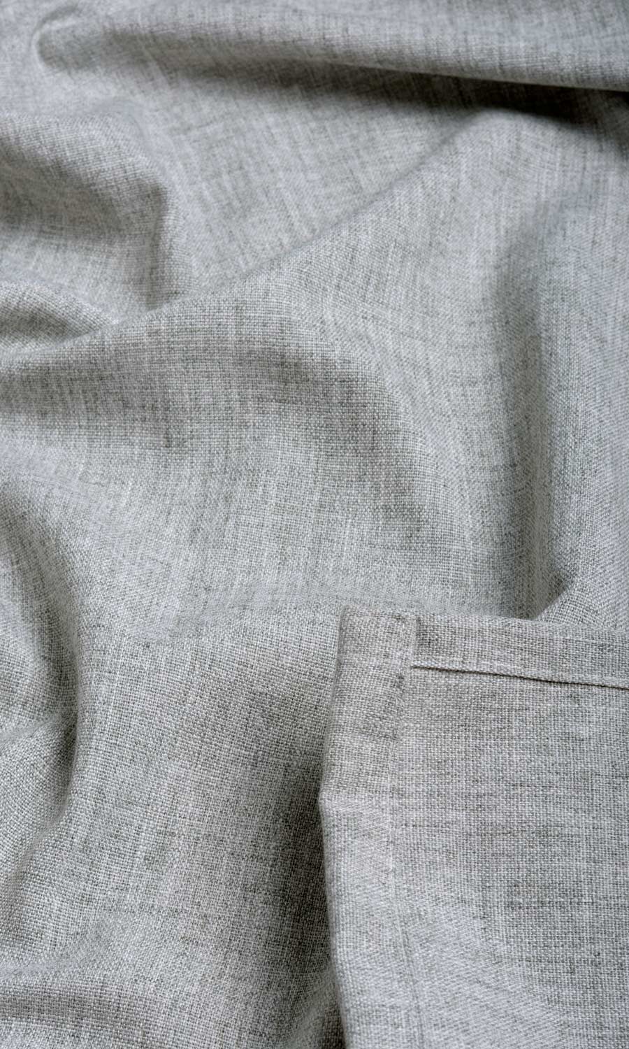 Plain Linen Texture Fabric Sample for Curtains & Drapes (Steel Grey)