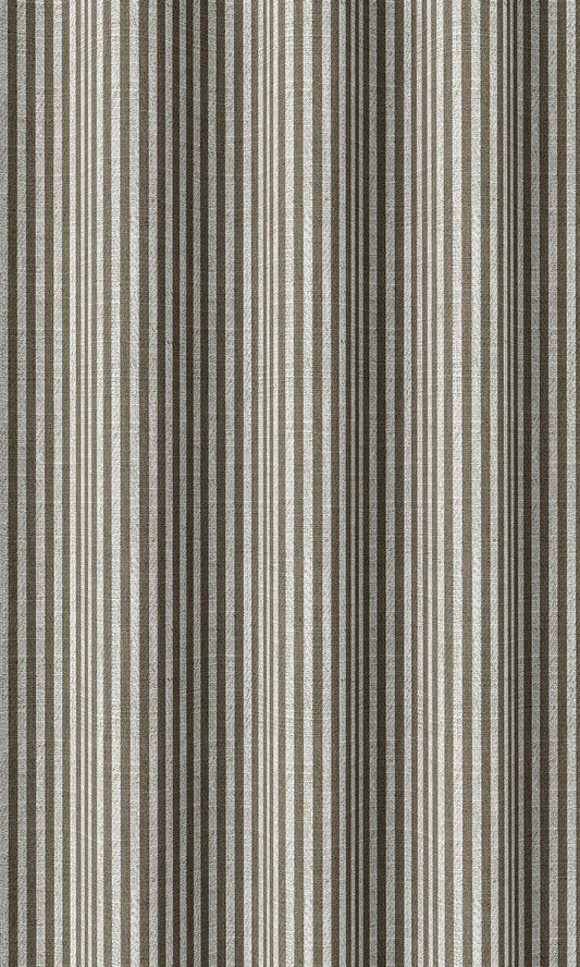 Striped Curtains (Mocha Brown/ White)