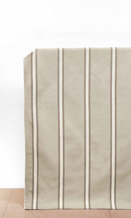 Striped Home Décor Fabric By the Metre (Gray/ White)