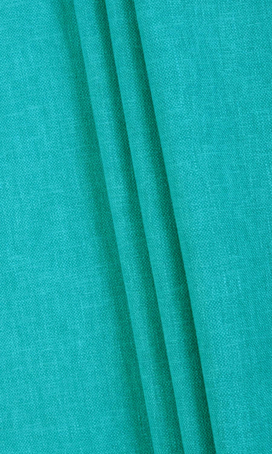 Linen-Blend Fabric Sample for Curtains & Drapes (Turquoise Blue)