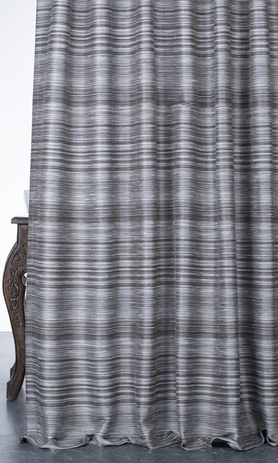 Textured Window Treatments Fabric Sample (Grey/ Black)