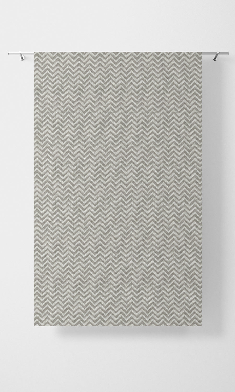 Chevron Print Home Textile Fabric Material Sample (Grey/ White)