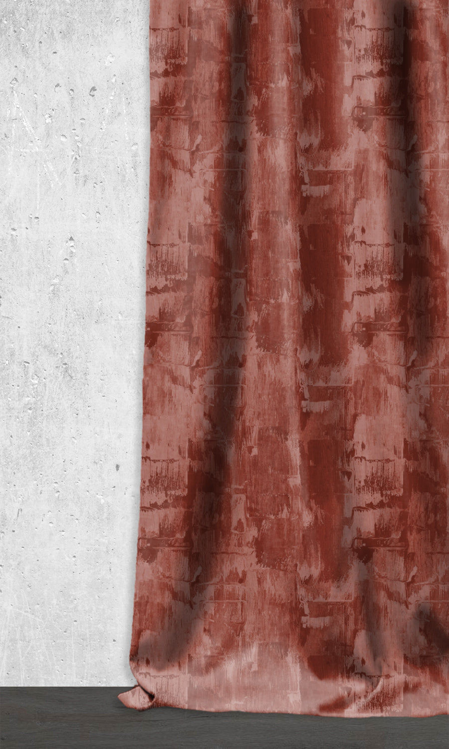 Room Darkening Striped Window Treatments Fabric Sample (Red)