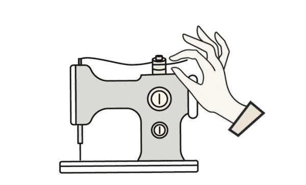 Sewing machine illustration