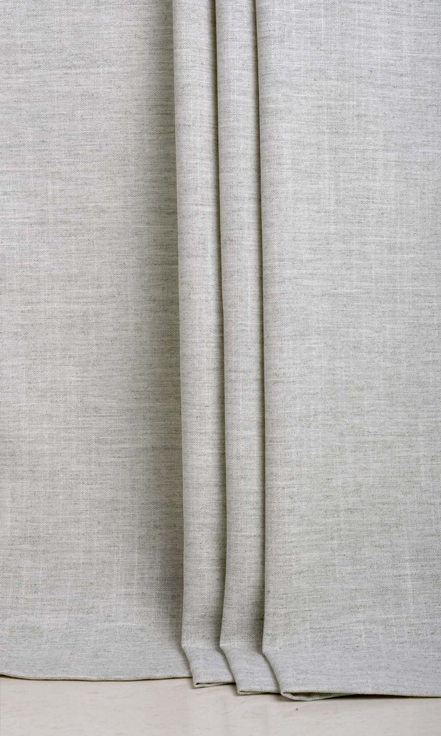 Plain Linen Textured Fabric Sample for Curtains & Drapes (Smoke White)