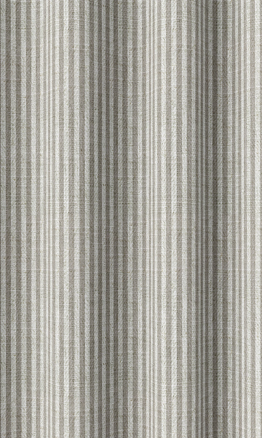 Modern Striped Home Décor Fabric Sample (Warm Grey)
