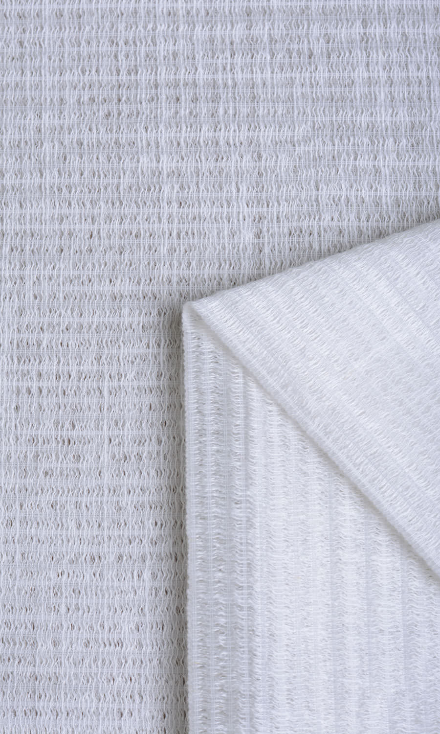 Cotton Blend Check Sheer Fabric Sample for Curtains & Drapes (Milky White)