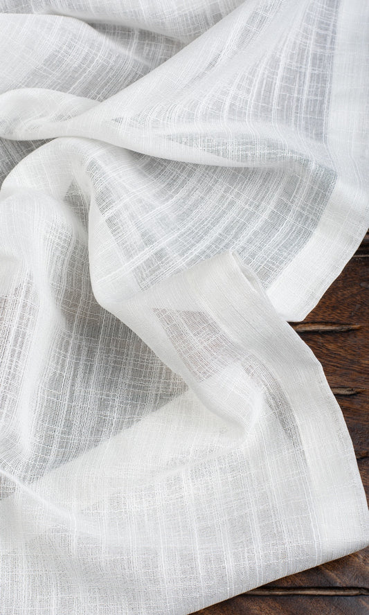 Plain Sheer Curtain Panels (White)