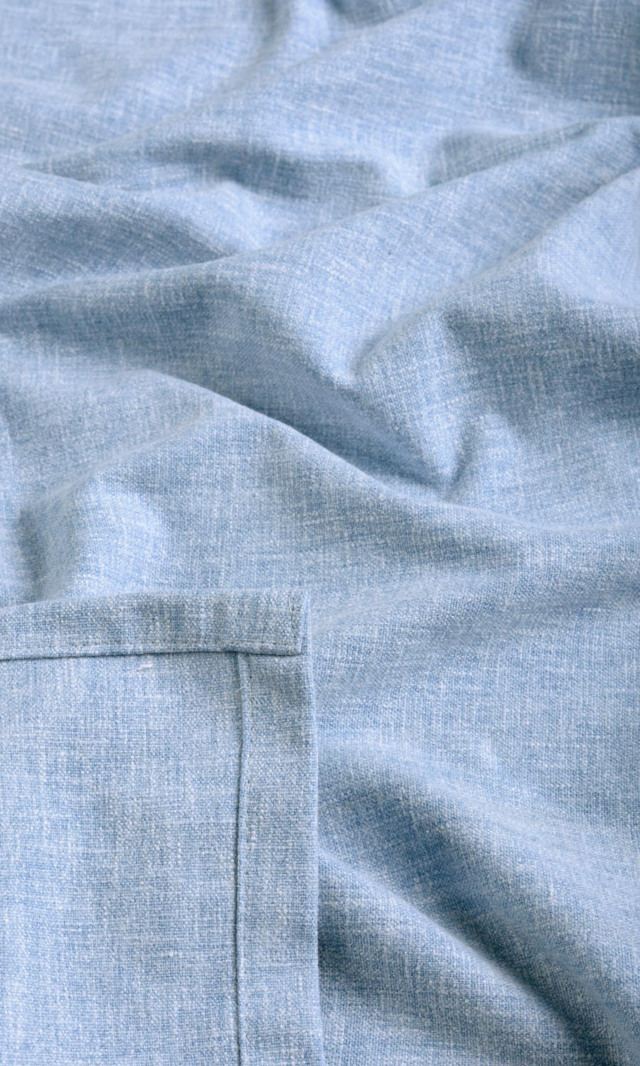 Poly-Cotton Blend Fabric By the Yard for Curtains & Drapes (Blue)