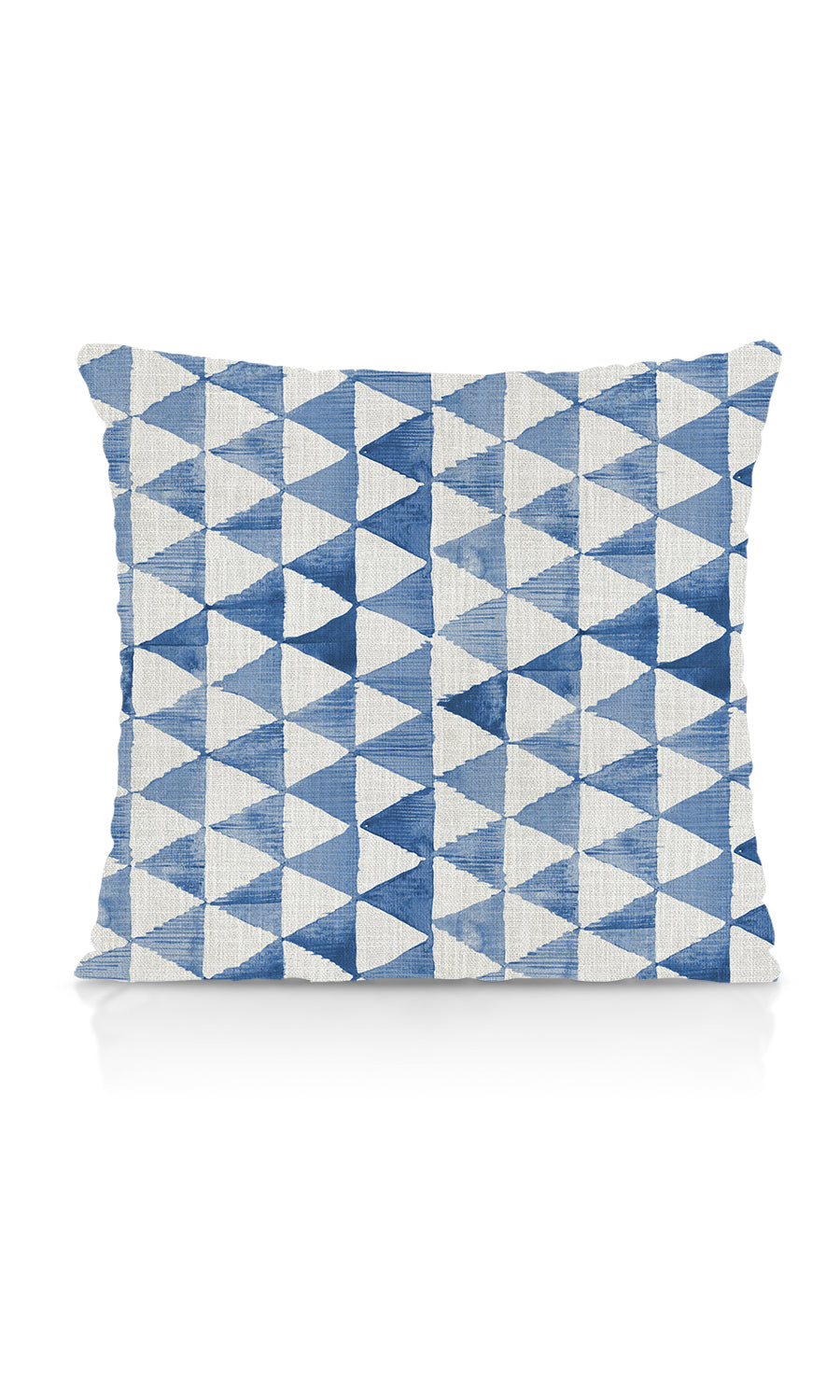 Triagonal Print Home Textile Fabric Material By the Metre (Eggshell White/ Blue)