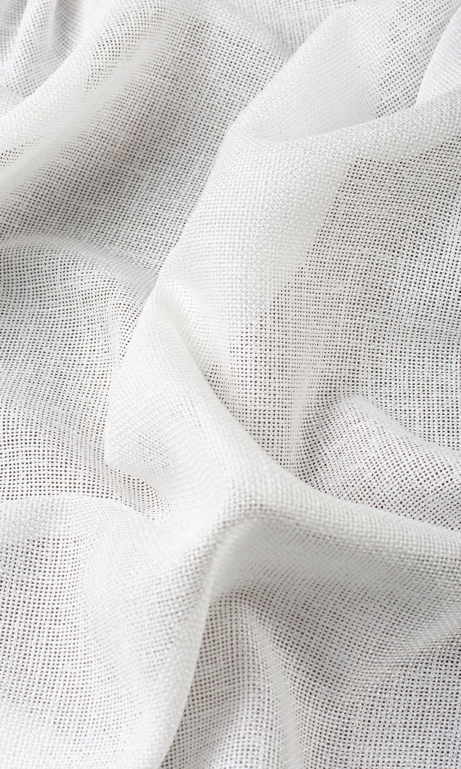 Textured Sheer Fabric By the Yard for Curtains & Drapes (White)