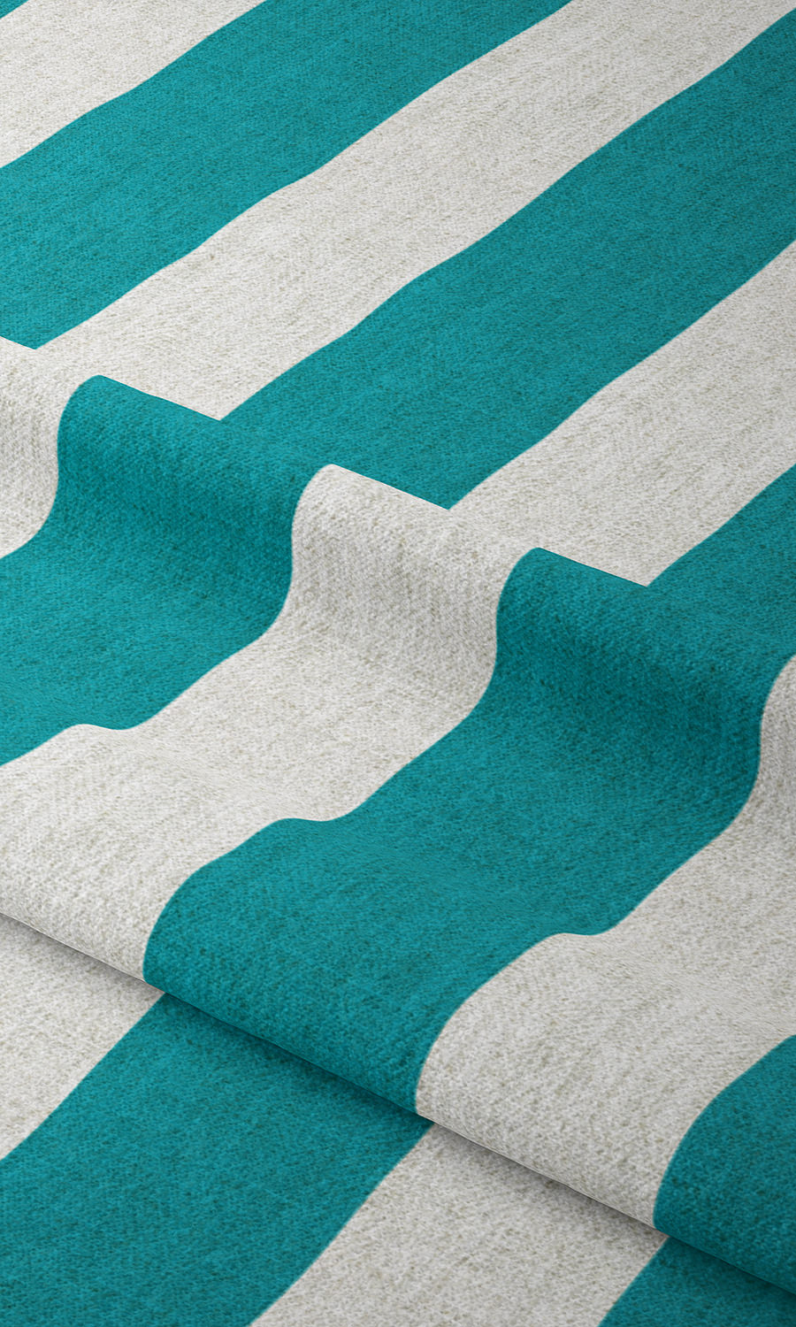 Striped Print Home Textile Fabric Material Sample (Pacific Blue)