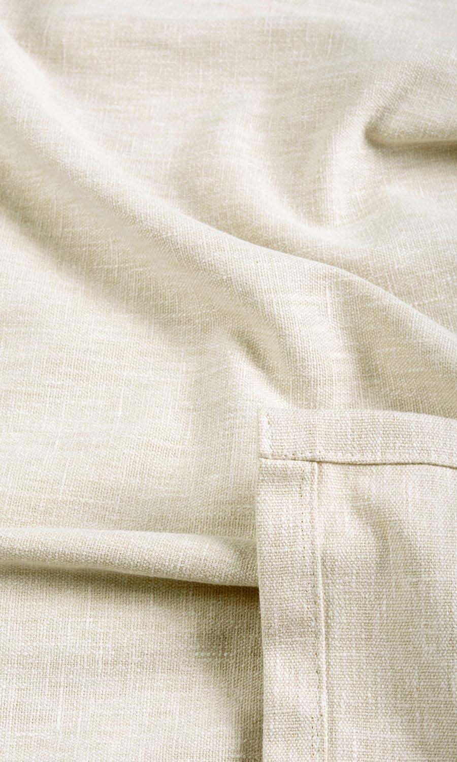 Plain Fabric By the Yard for Curtains & Drapes (Warm Ivory/ Pale Beige)