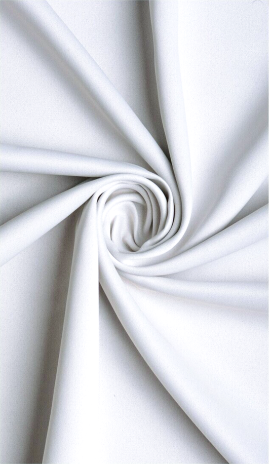 White blackout lining for curtains & drapes