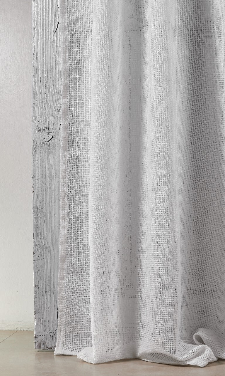 Sheer Home Décor Fabric Sample (White)