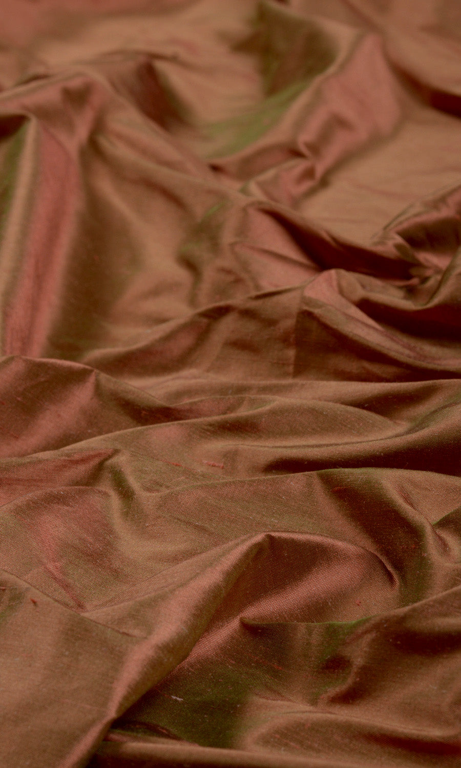 Shantung Silk Home Textile Fabric Material Sample (Deep Orange)