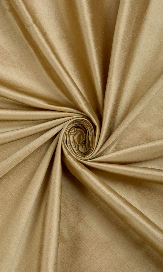 Shantung Silk Drapes (Golden Beige/ Ochre Yellow)