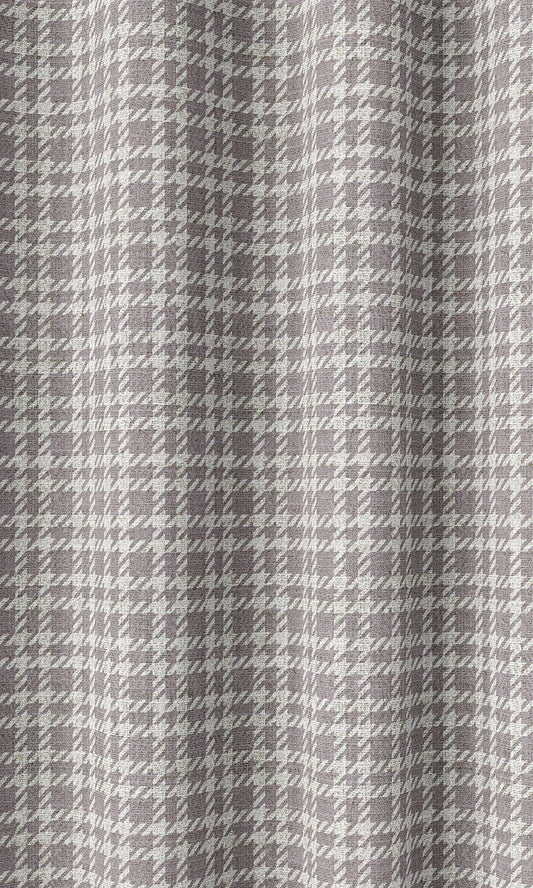 Modern Check Patterned Curtains (Mauve)