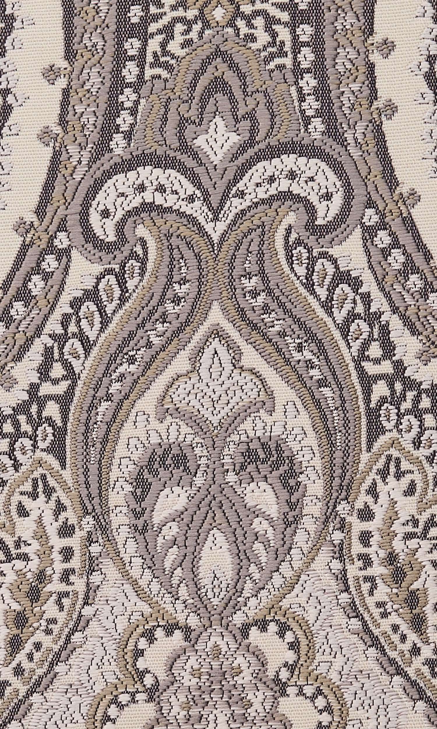 Damask Home Textile Fabric Material Sample (Gray/ Beige/ Charcoal)