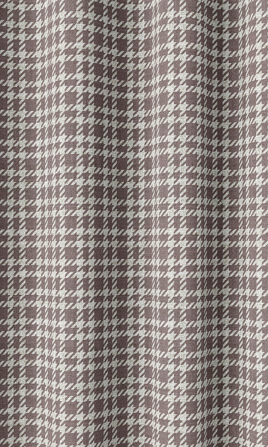 Check Patterned Home Décor Fabric Sample (Plum Purple)