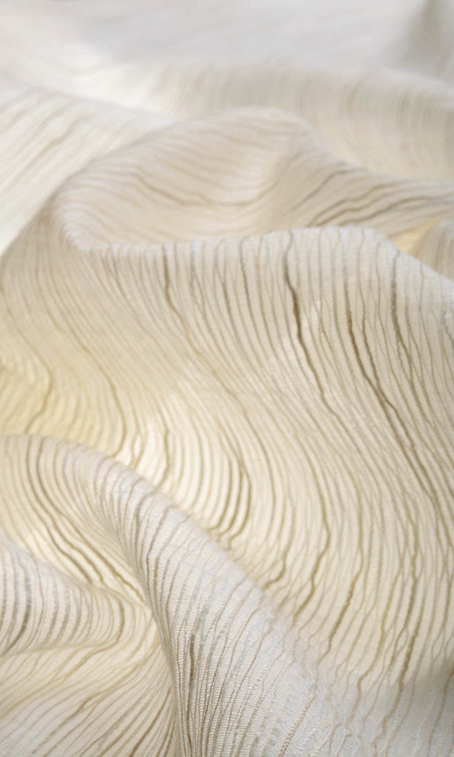 Sheer  Fabric Sample for Curtains & Drapes (Warm Ivory)