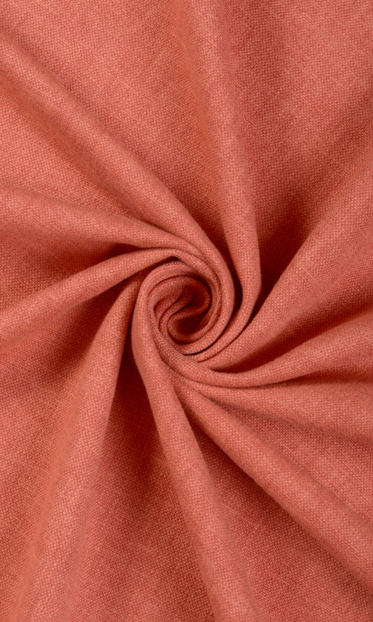 Linen-Blend Curtain Panels (Orange)