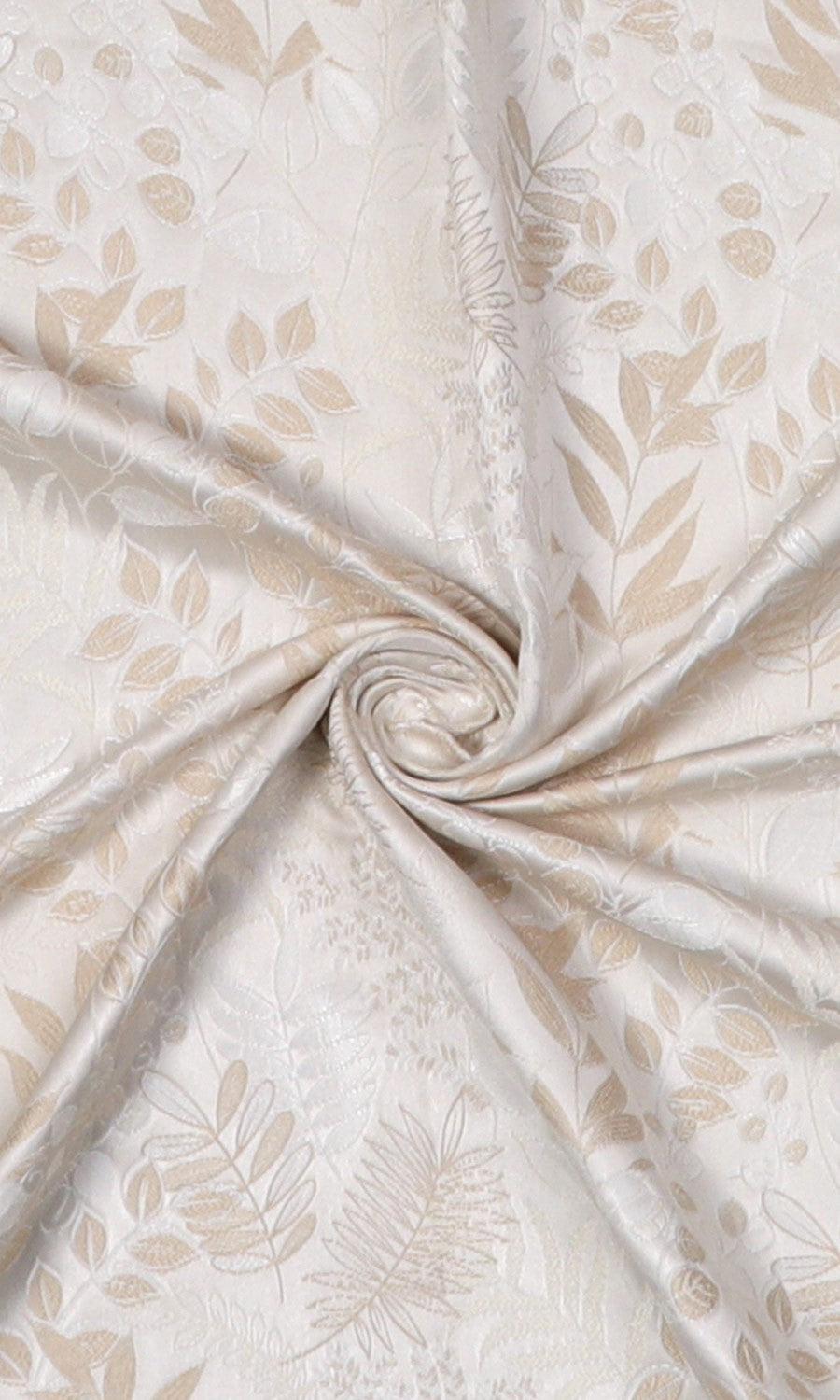 Botanical Fabric Material By the Yard (White/ Ivory)