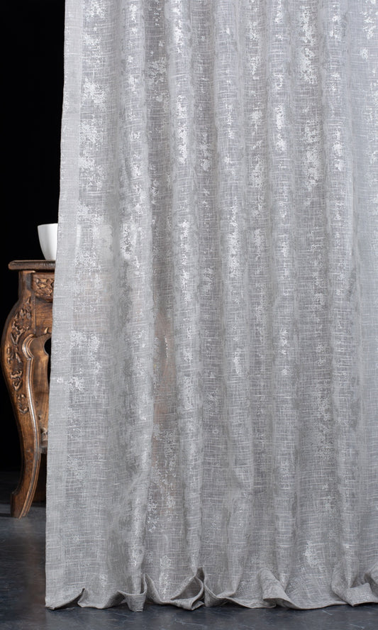 Semi-Sheer Drapes (Gray/ Silver)