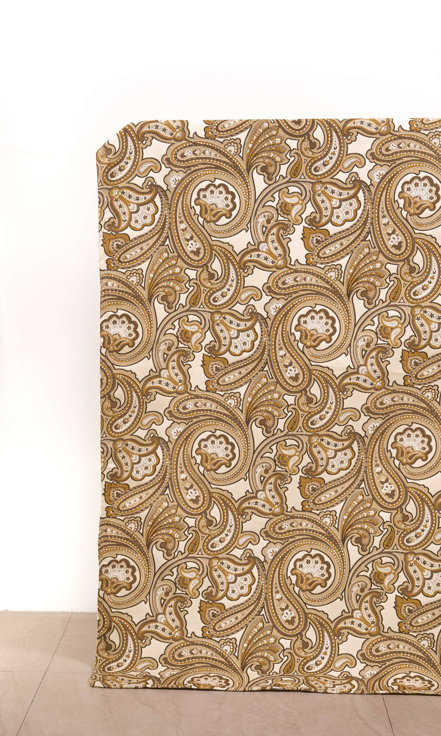 Paisley Home Décor Fabric Sample (Beige/ Yellow/ Umber)